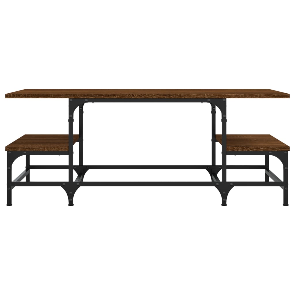 Salongbord brun eik 100x50,5x40 cm konstruert tre