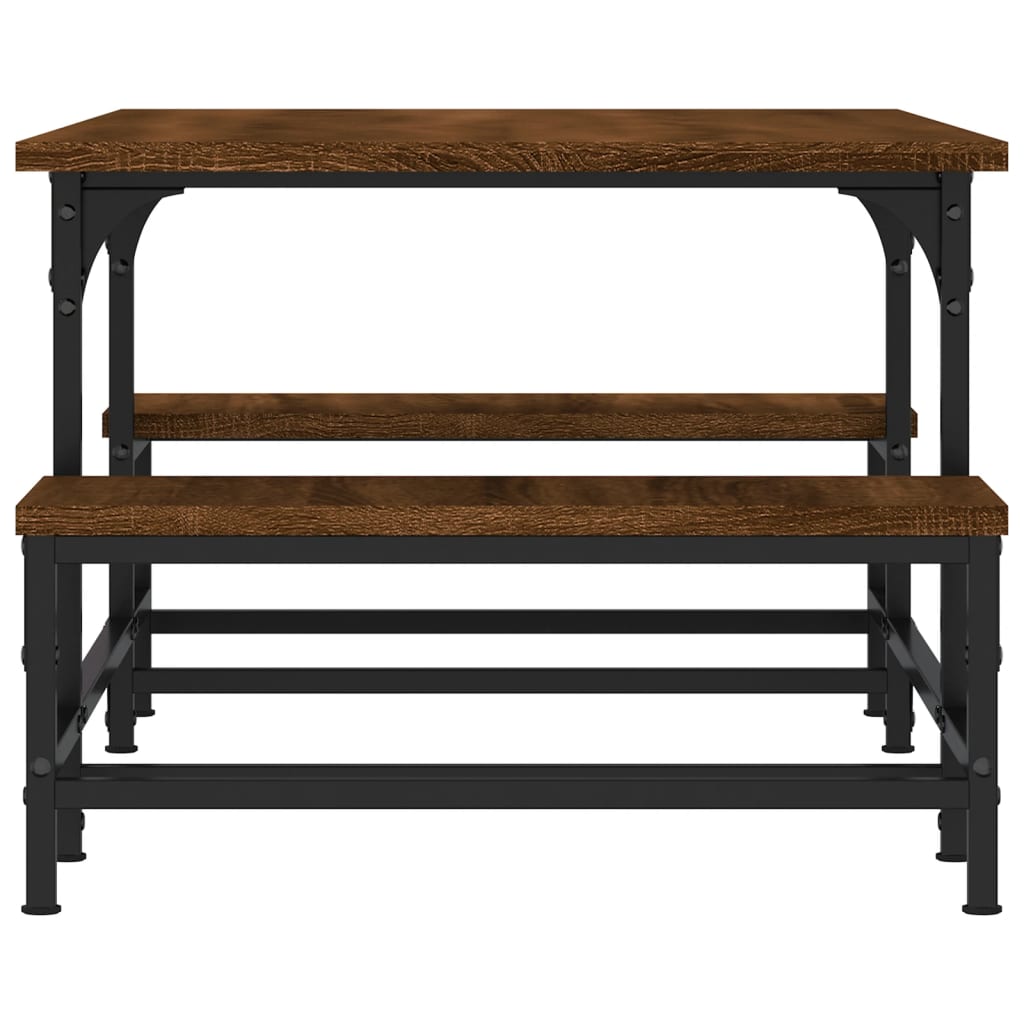 Salongbord brun eik 100x50,5x40 cm konstruert tre