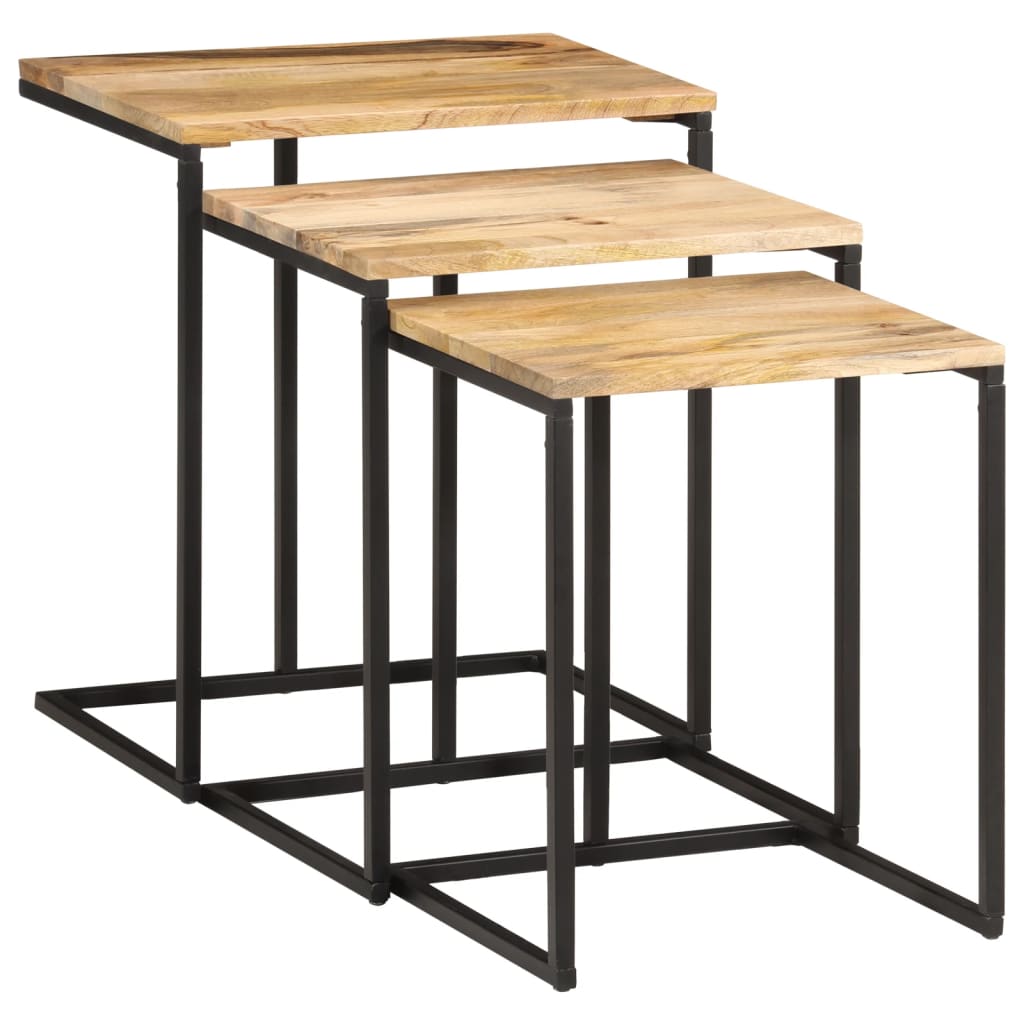 Stablebord 3 stk heltre akasie