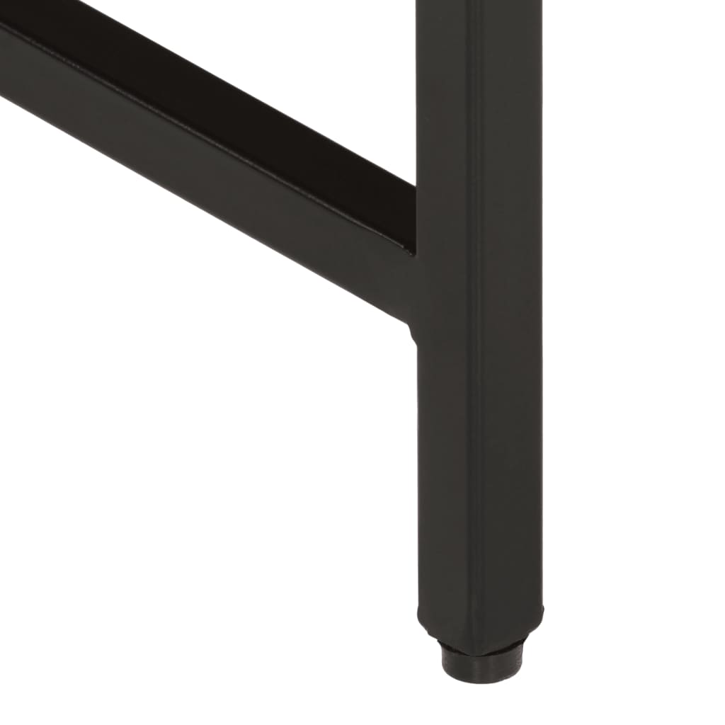 Stablebare salongbord 3 stk grovt heltre mangotre og jern
