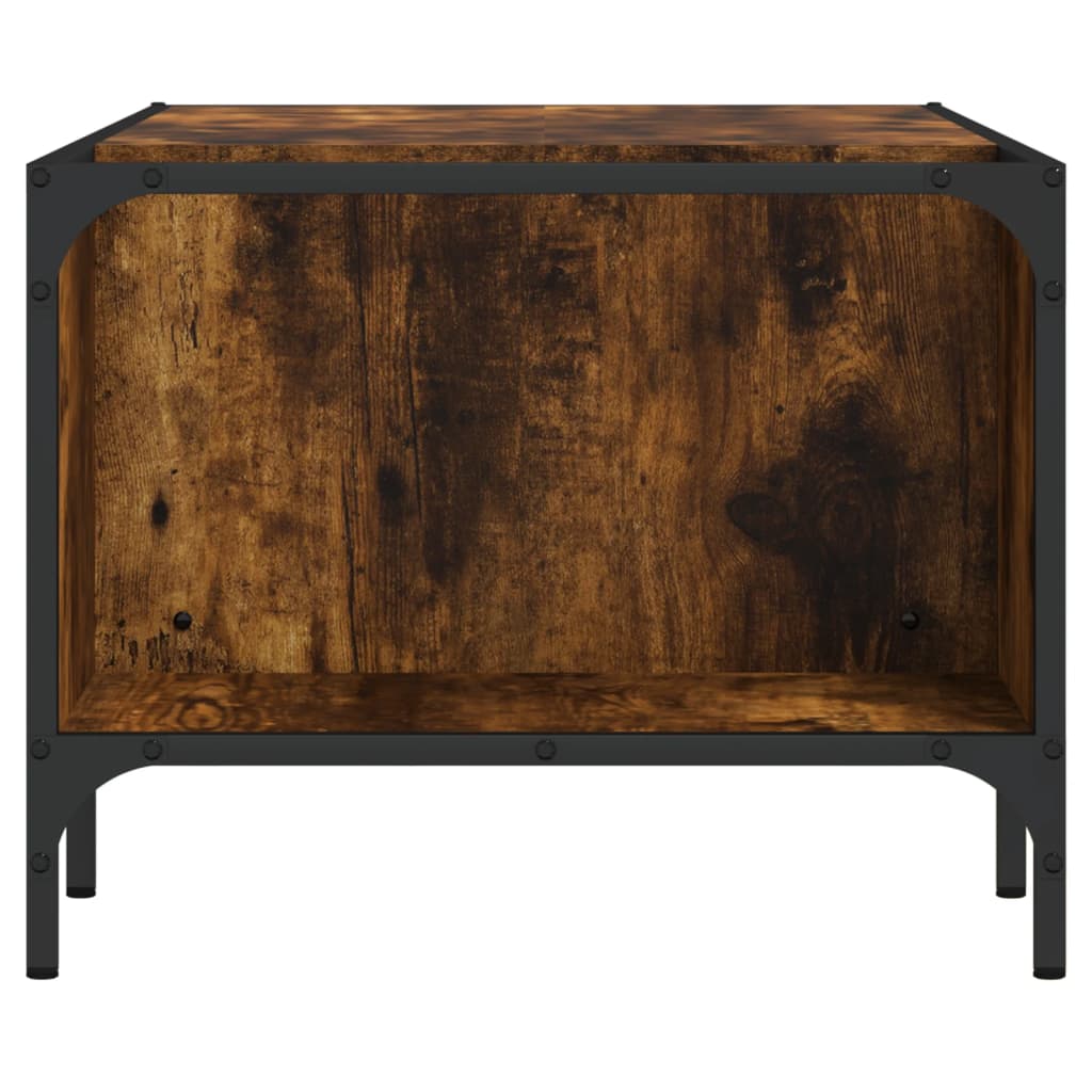 Salongbord med stativ røkt eik 100x51x40 cm konstruert tre
