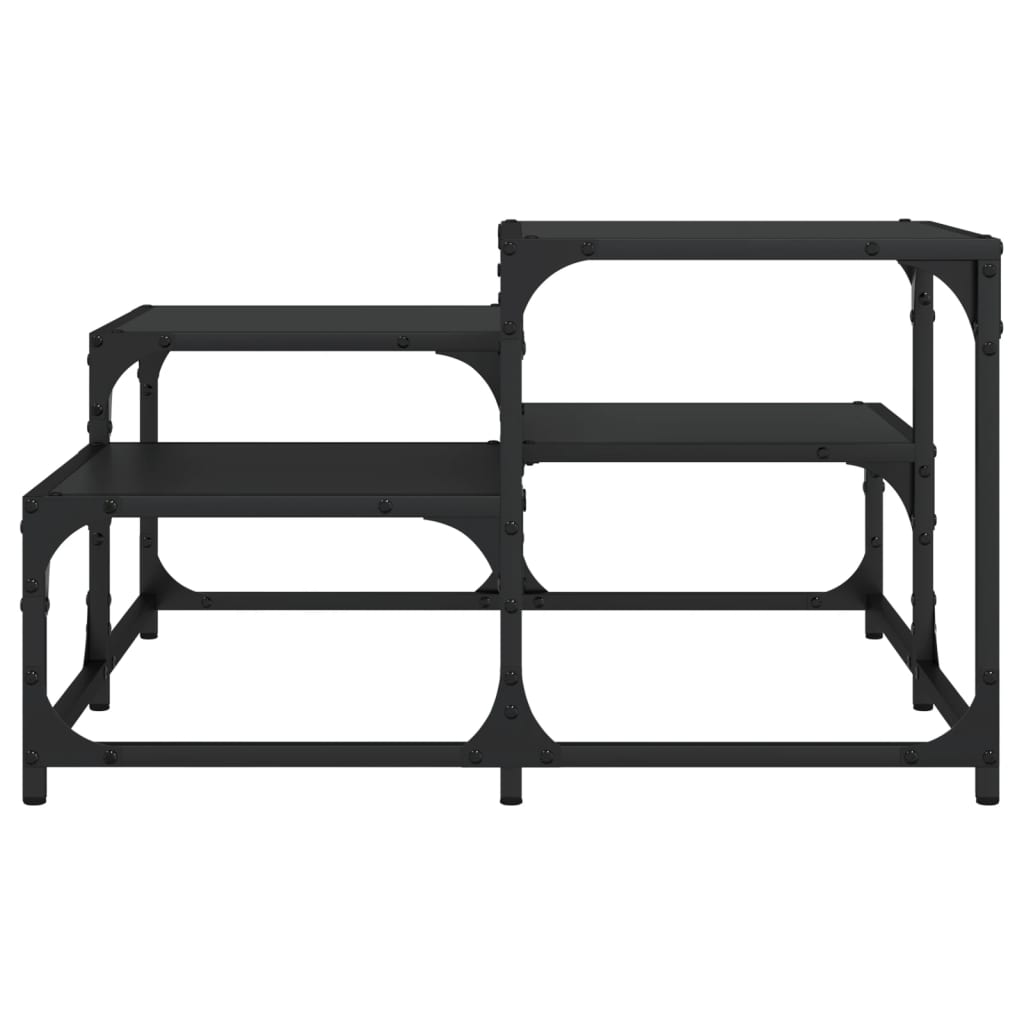 Salongbord svart 68x68x40 cm konstruert tre