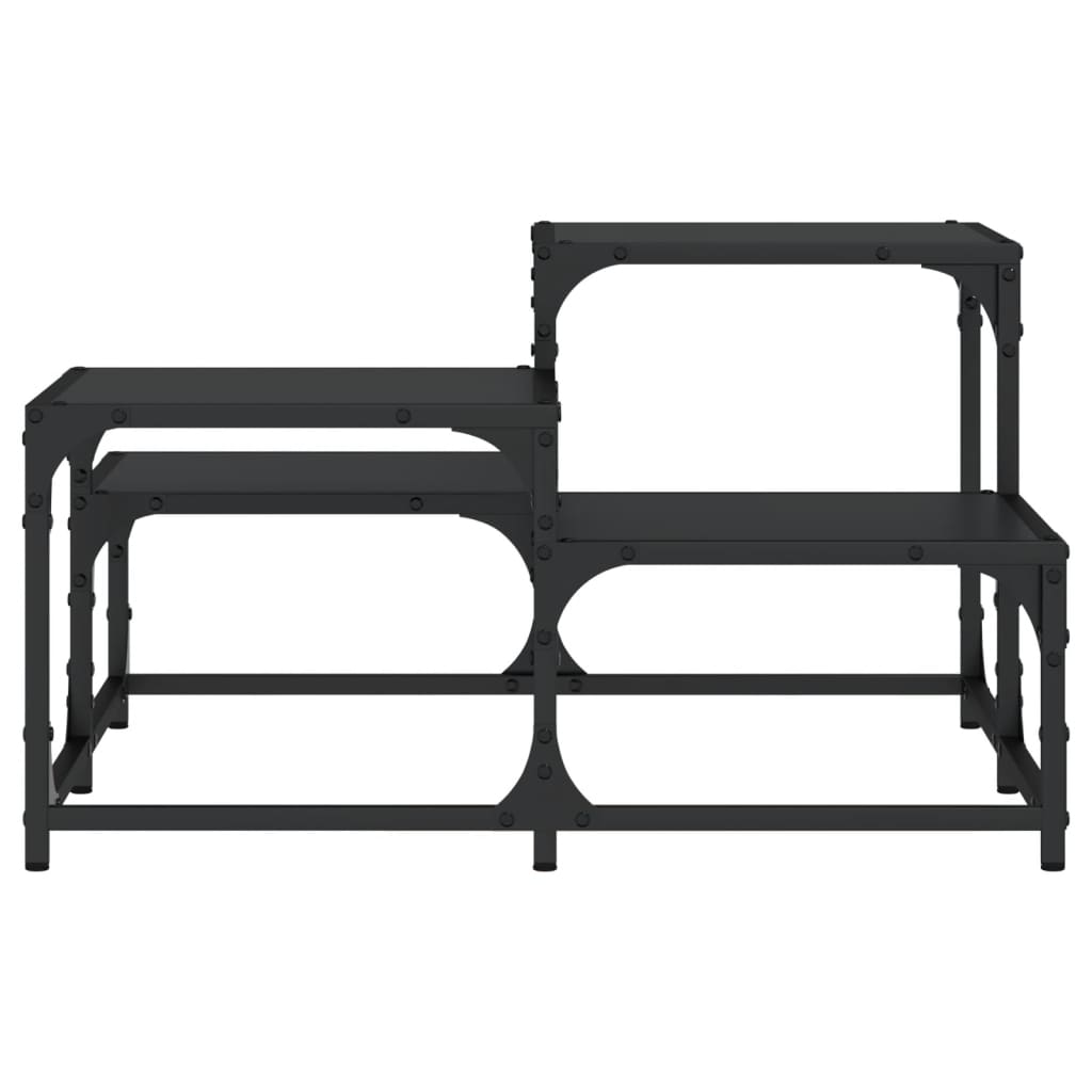 Salongbord svart 68x68x40 cm konstruert tre