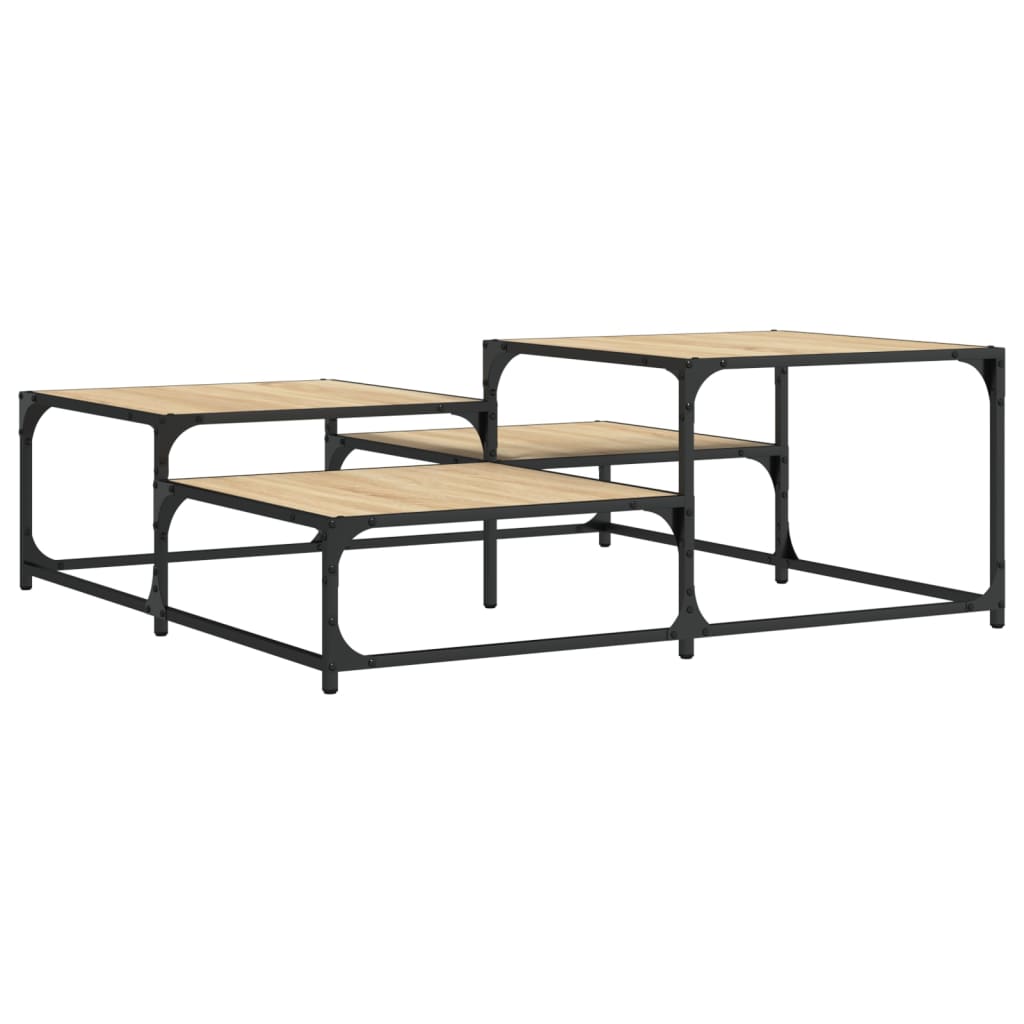 Salongbord sonoma eik 107x107x40 cm konstruert tre