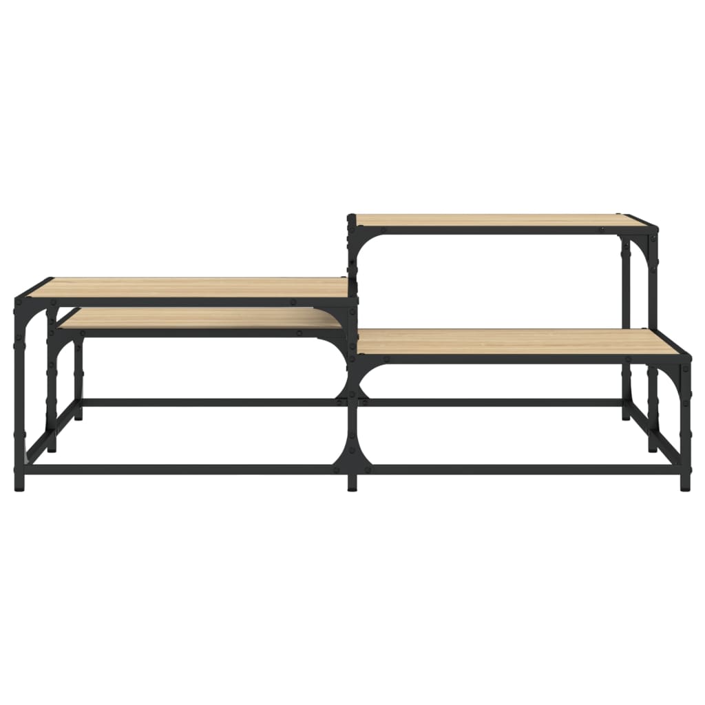 Salongbord sonoma eik 107x107x40 cm konstruert tre
