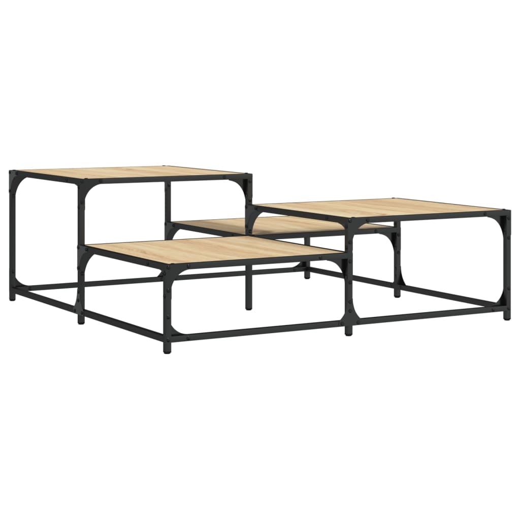 Salongbord sonoma eik 107x107x40 cm konstruert tre