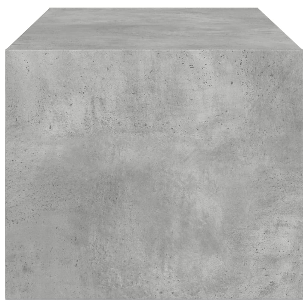 Salongbord med glassdører betonggrå 102x50x42 cm