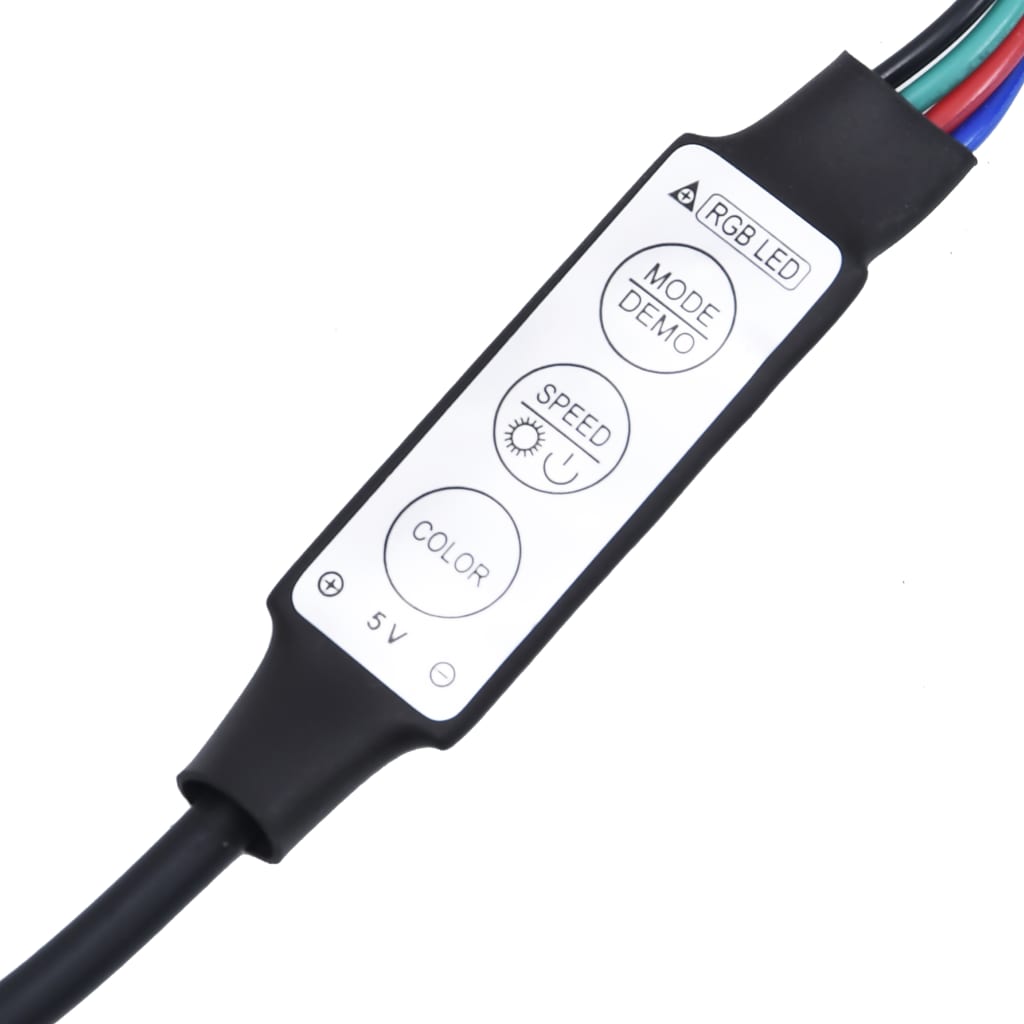 Sengegavl med LED hvit 180x18,5x103,5 cm konstruert tre