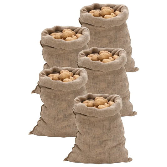 Jutesekker 5 stk 60x105 cm 100% jute 220 gsm
