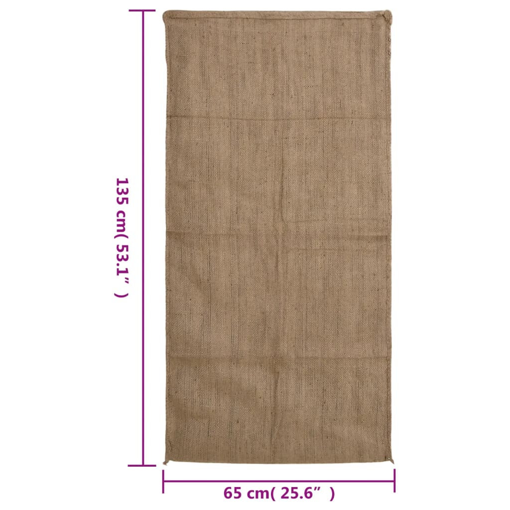 Jutesekker 30 stk 65x135 cm 100% jute 340 gsm