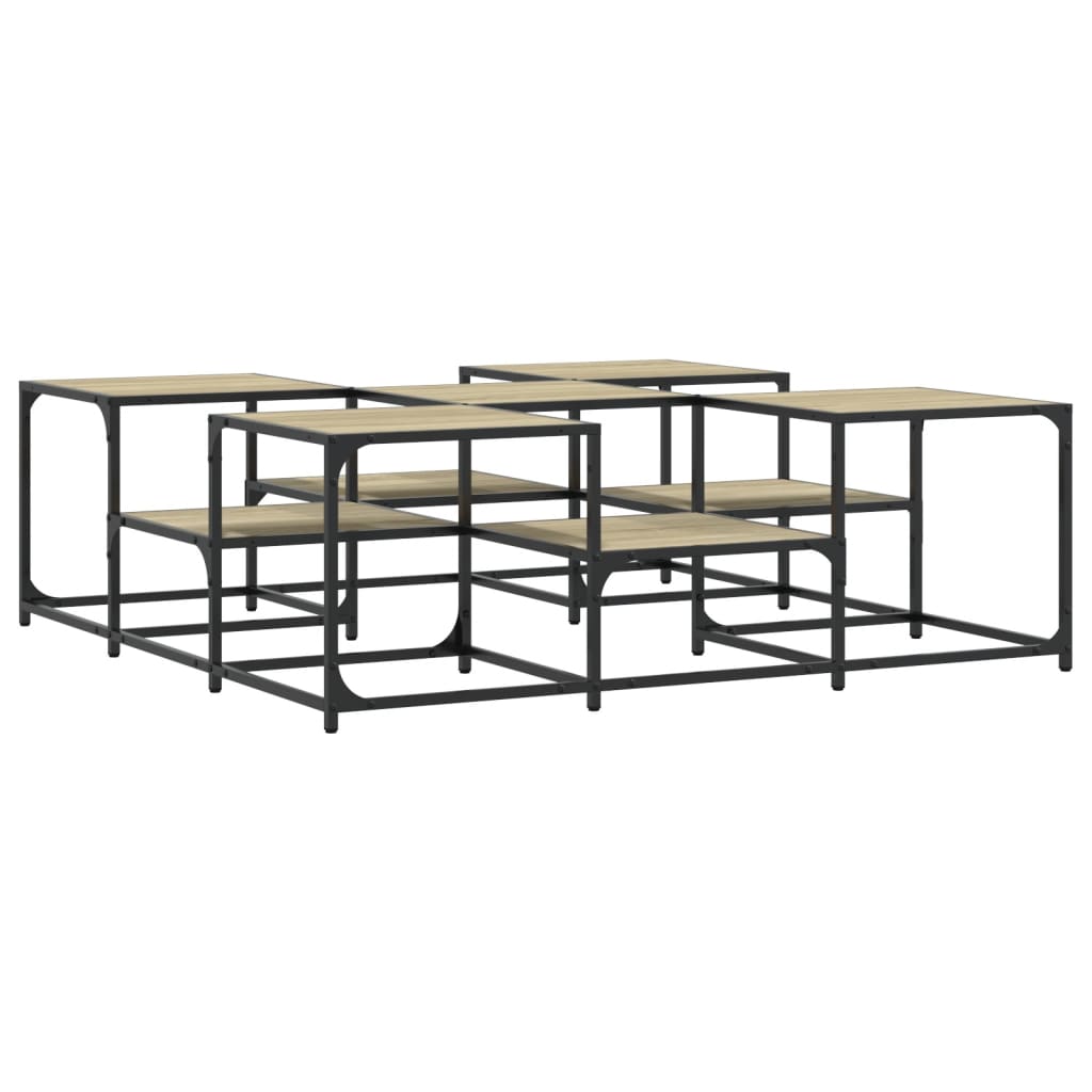 Salongbord Sonoma eik 121x121x40 cm konstruert tre