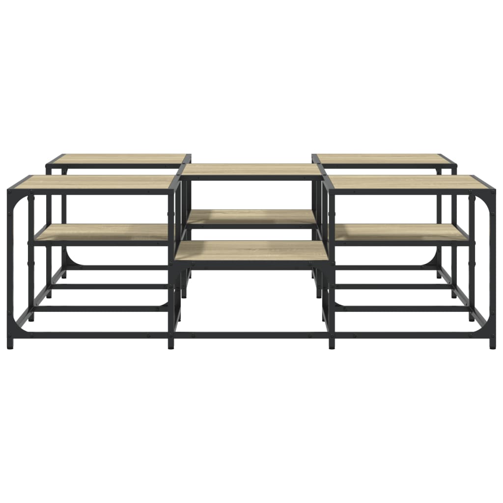 Salongbord Sonoma eik 121x121x40 cm konstruert tre