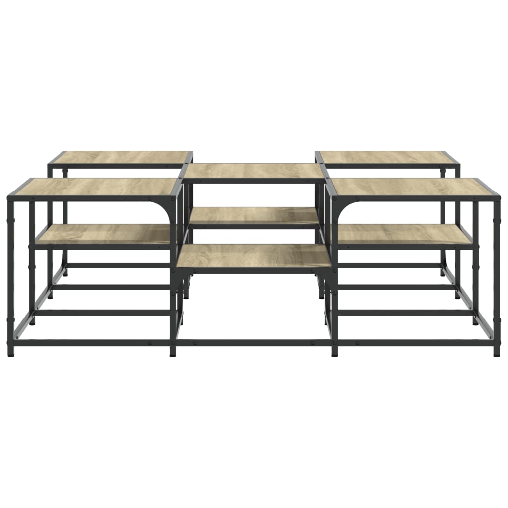 Salongbord Sonoma eik 121x121x40 cm konstruert tre