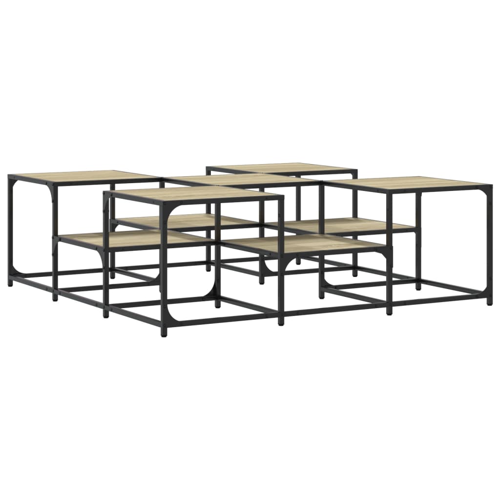 Salongbord Sonoma eik 121x121x40 cm konstruert tre
