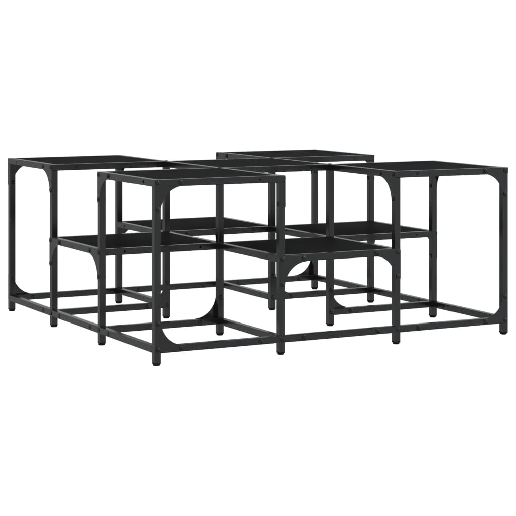 Salongbord svart 91x91x40 cm konstruert tre