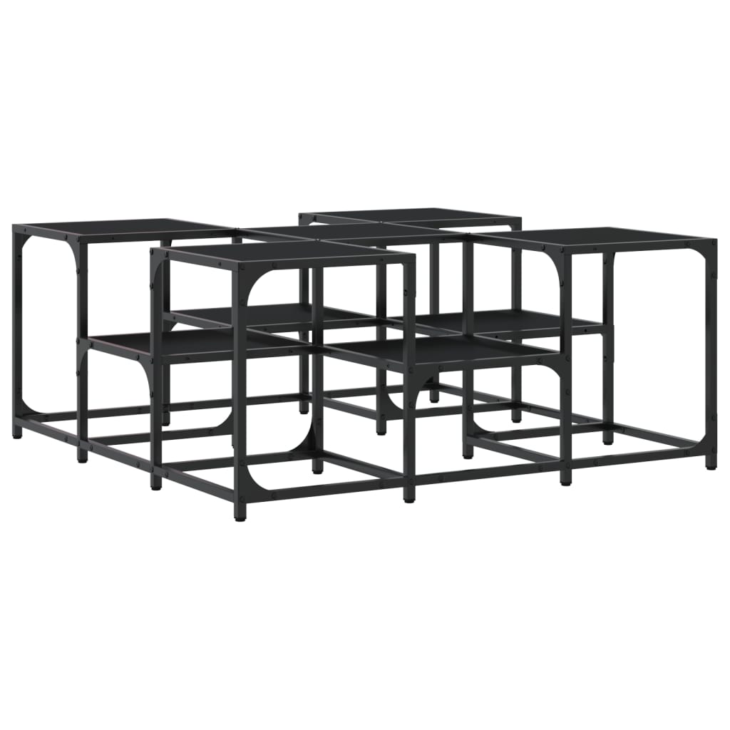 Salongbord svart 91x91x40 cm konstruert tre