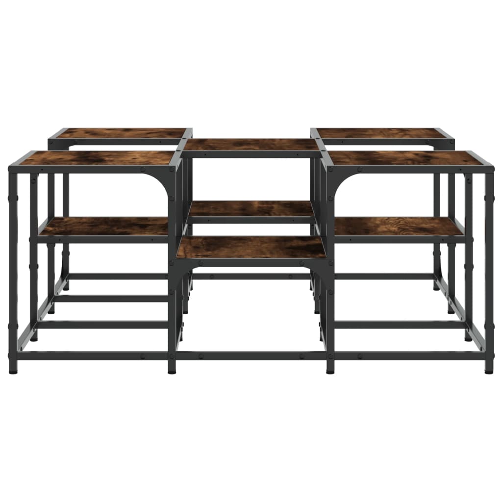 Salongbord røkt eik 91x91x40 cm konstruert tre