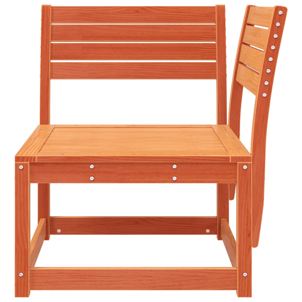 Hagesofa for hjørne voksbrun 73x73x78 cm heltre furu