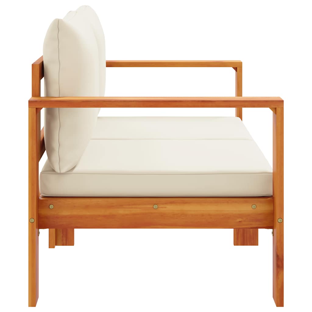 Hagesofa med puter 2-seters heltre akasie