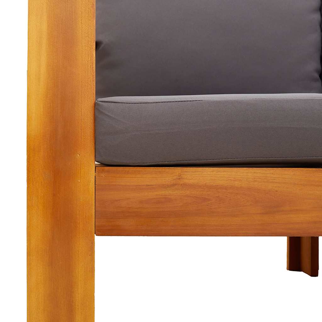 Hagesofa med puter 2-seters heltre akasie