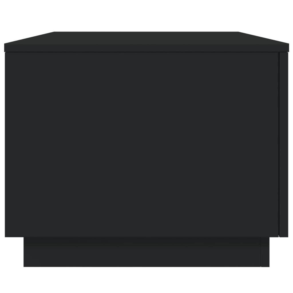 Salongbord med LED-lys svart 90x50x40 cm