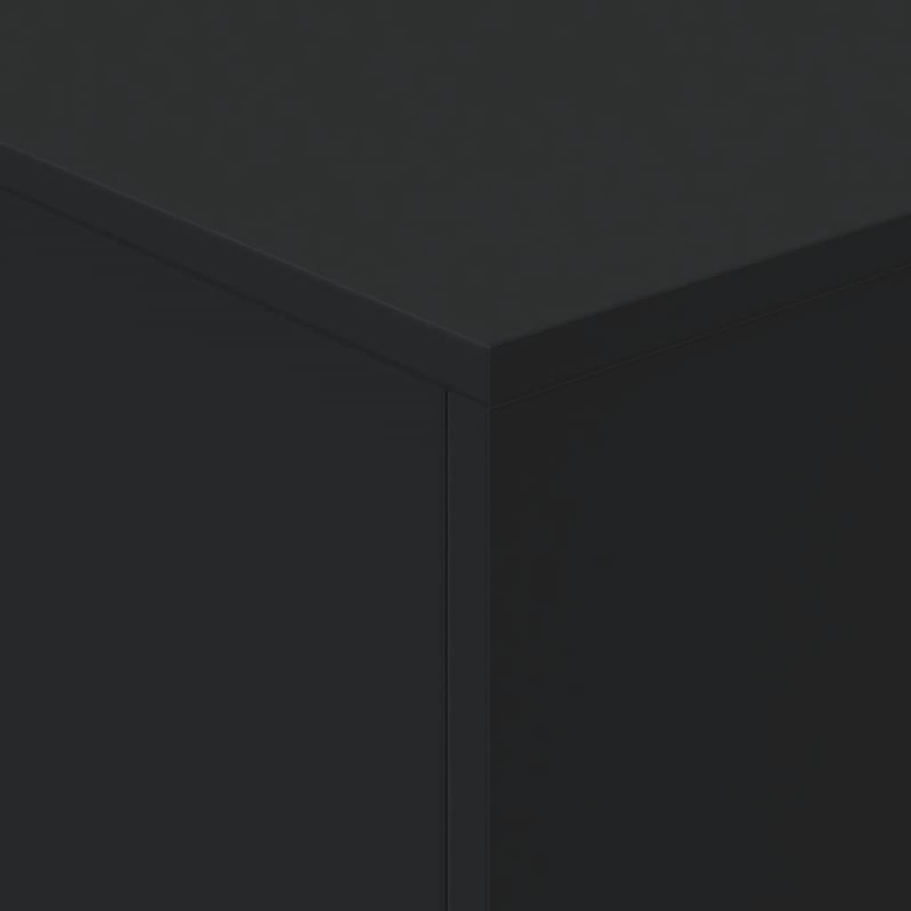 Salongbord med LED-lys svart 90x50x40 cm