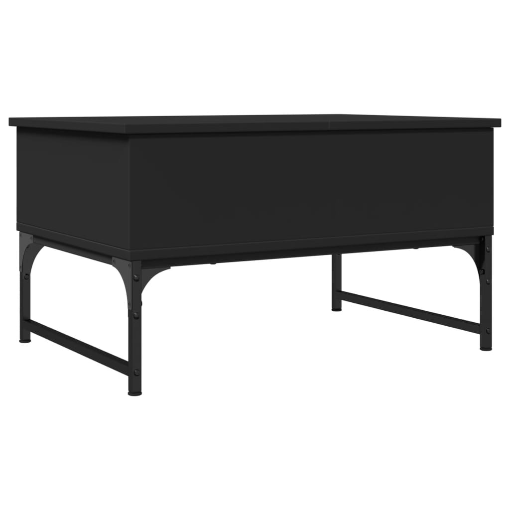 Salongbord svart 70x50x40 cm konstruert tre og metall
