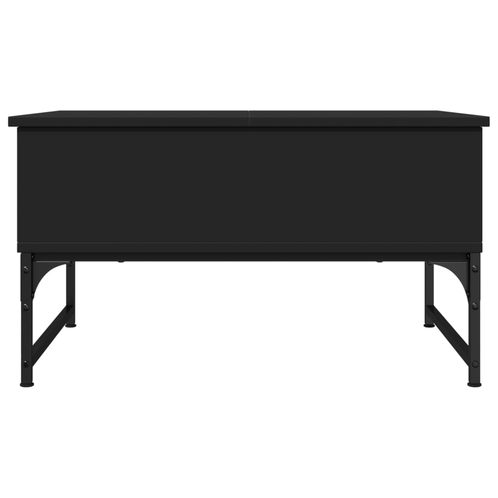 Salongbord svart 70x50x40 cm konstruert tre og metall