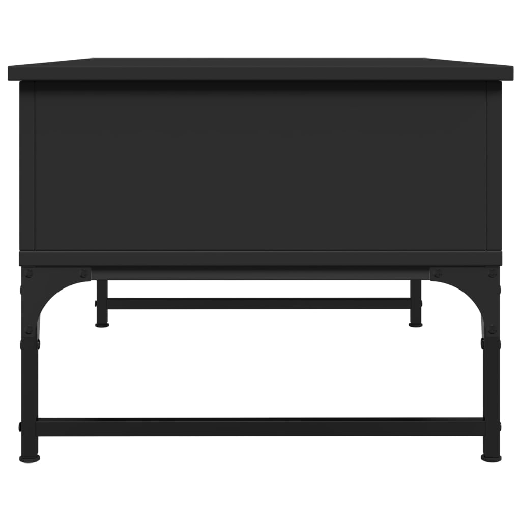 Salongbord svart 70x50x40 cm konstruert tre og metall