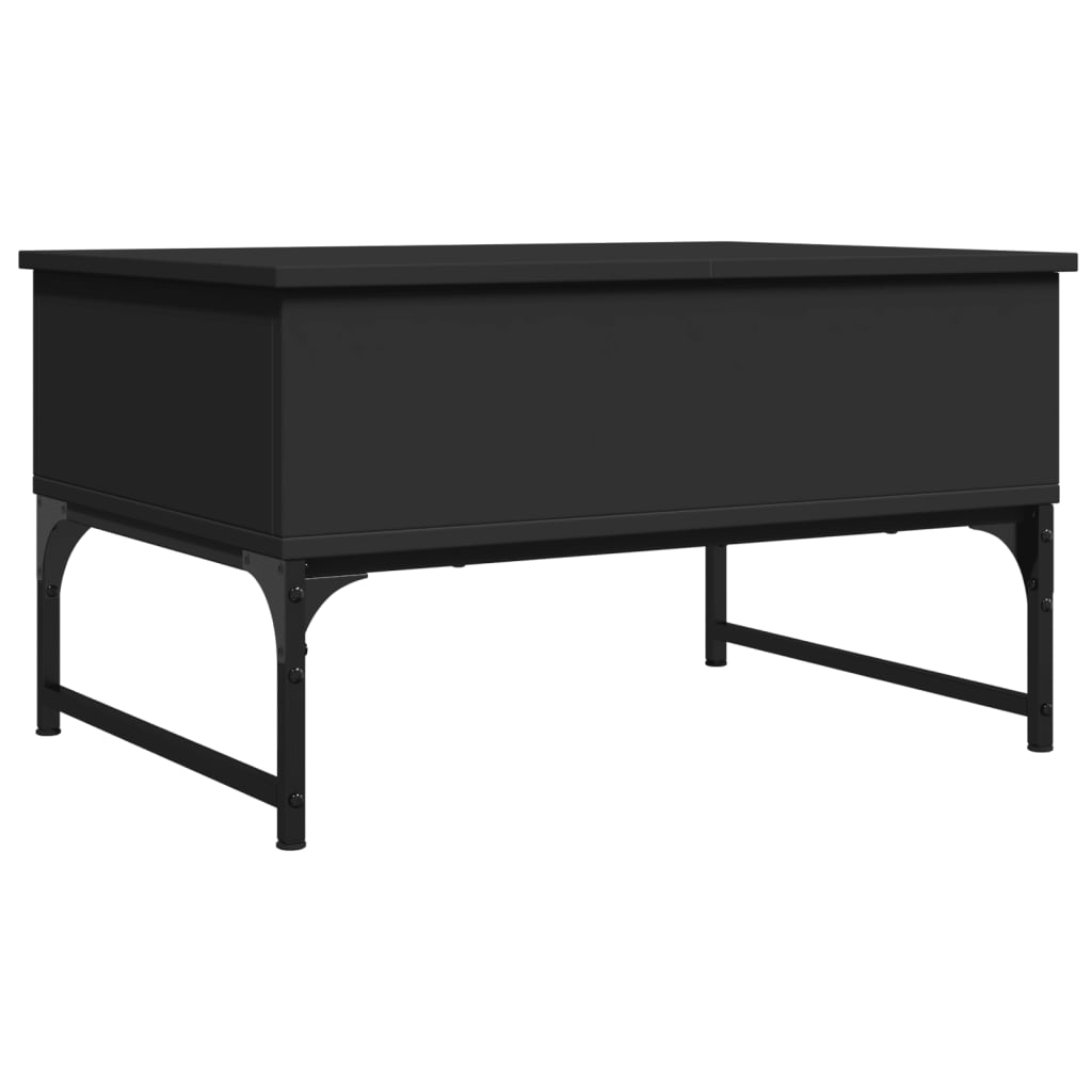 Salongbord svart 70x50x40 cm konstruert tre og metall