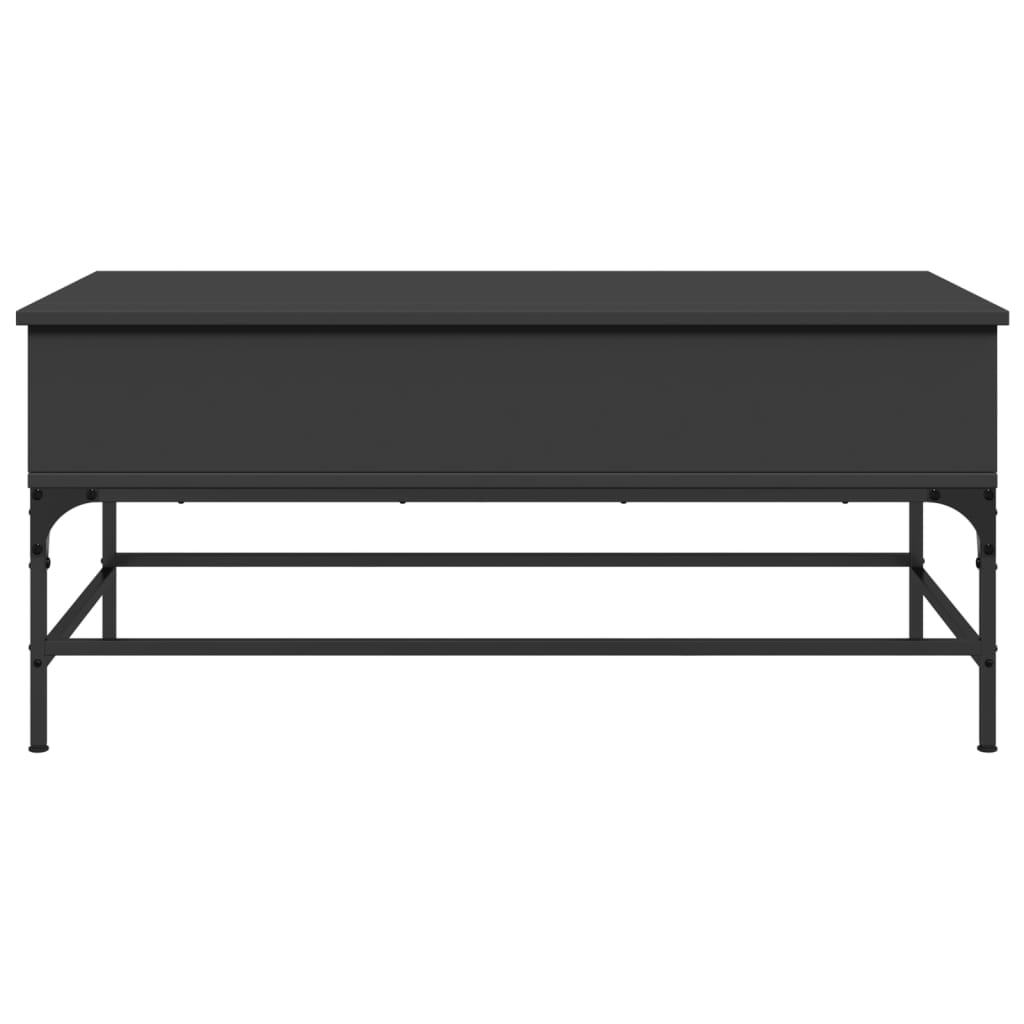 Salongbord svart 100x50x45 cm konstruert tre og metall