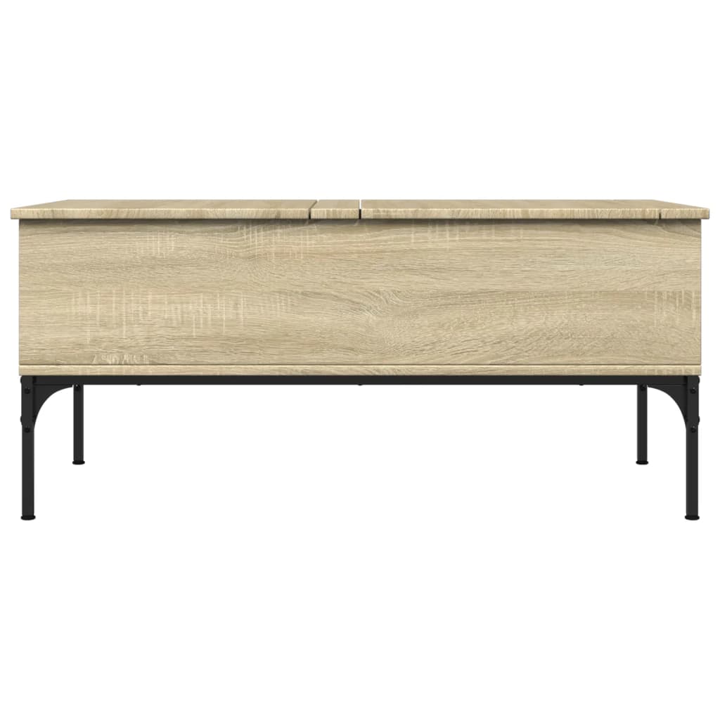 Salongbord sonoma eik 100x50x45 cm konstruert tre og metall