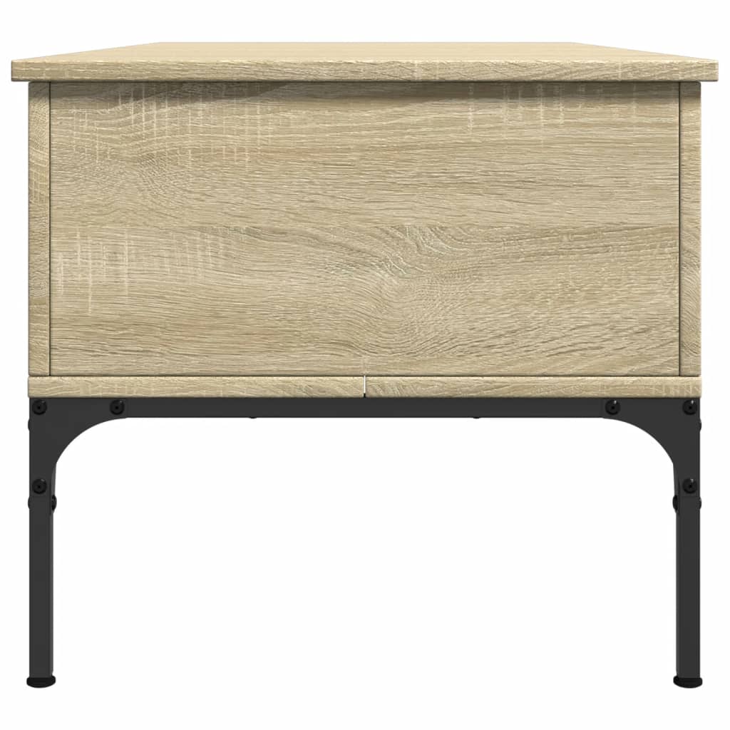 Salongbord sonoma eik 100x50x45 cm konstruert tre og metall