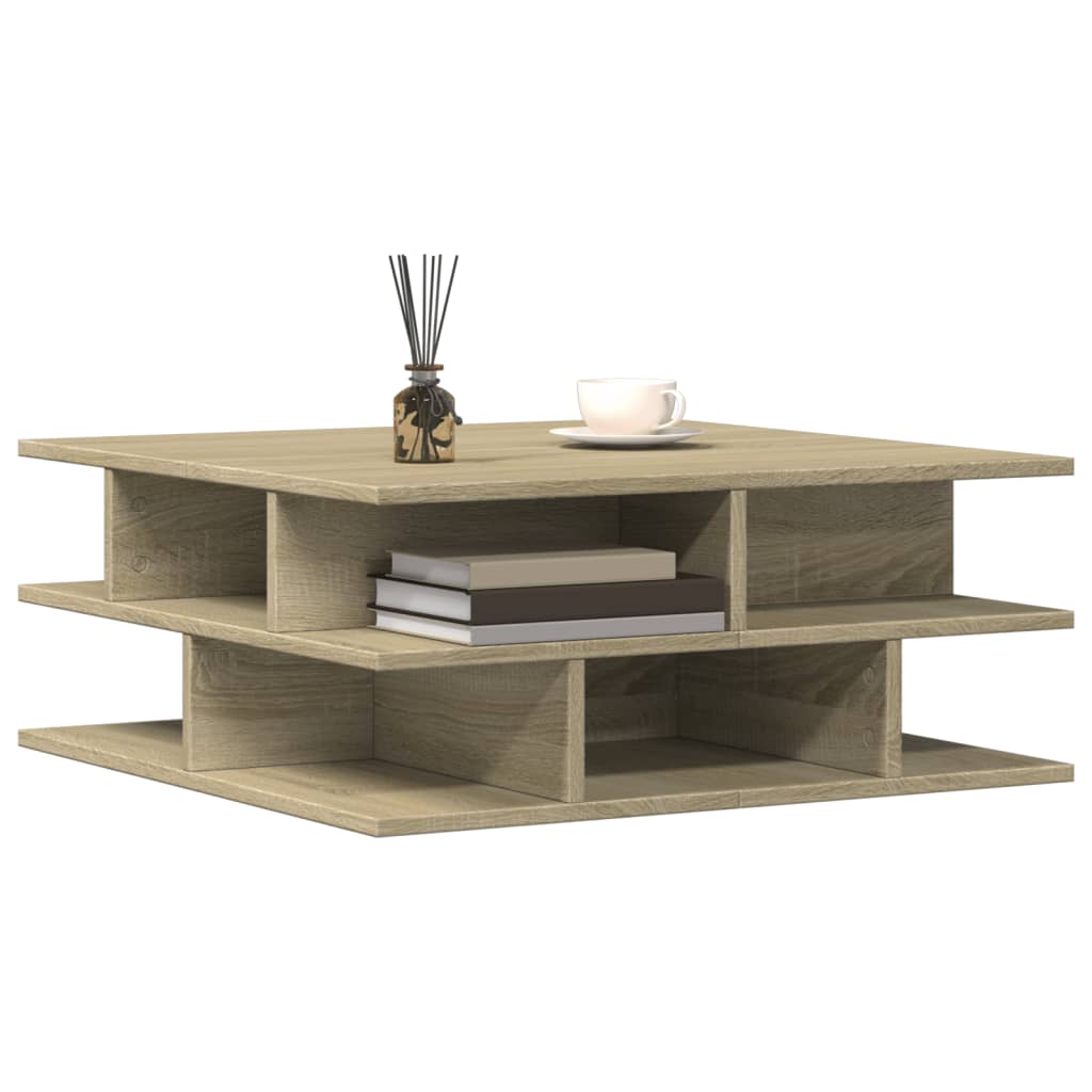 Salongbord sonoma eik 70x70x29 cm konstruert tre