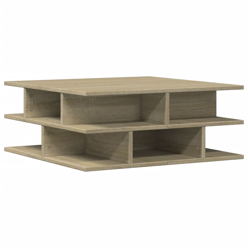 Salongbord sonoma eik 70x70x29 cm konstruert tre