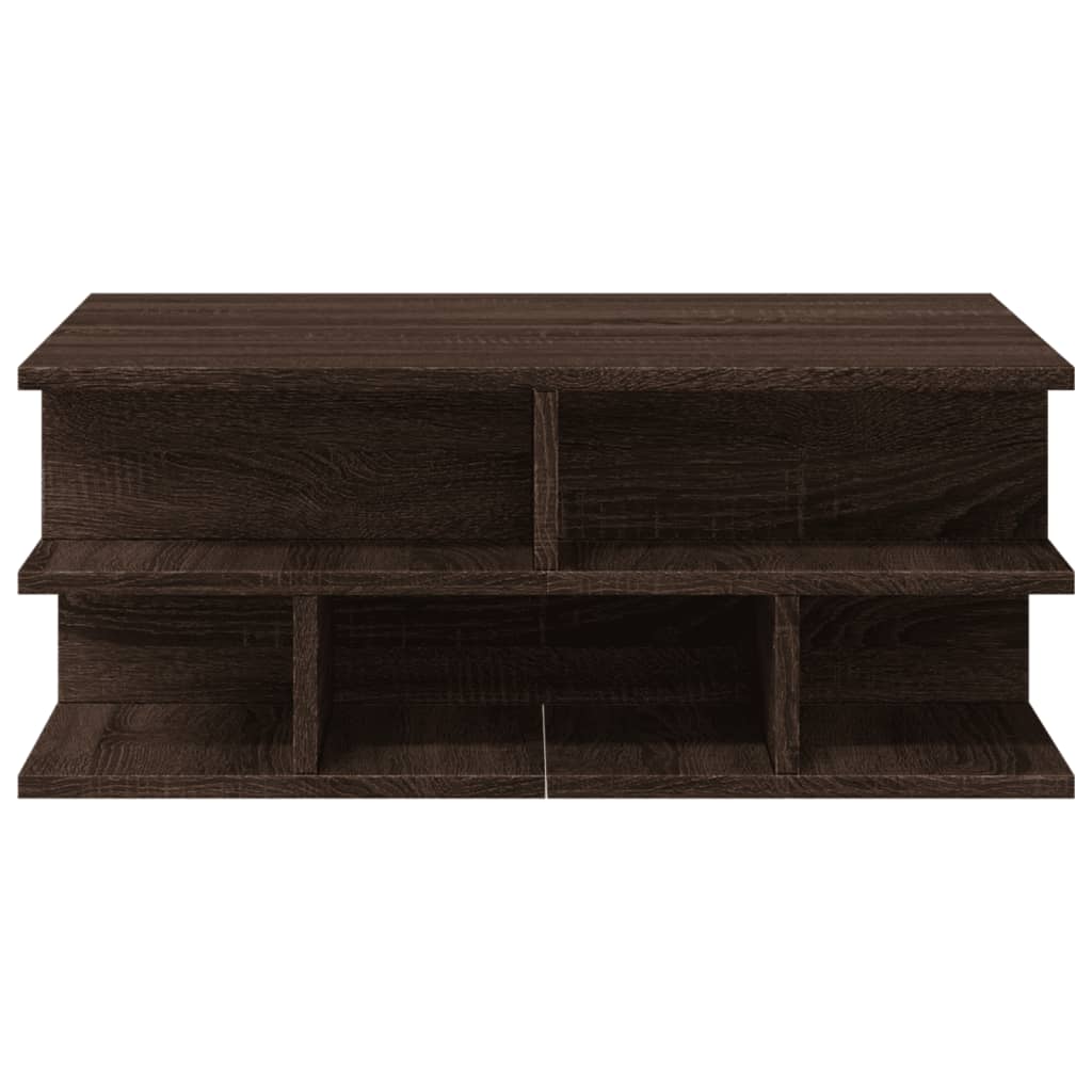 Salongbord brun eik 70x70x29 cm konstruert tre