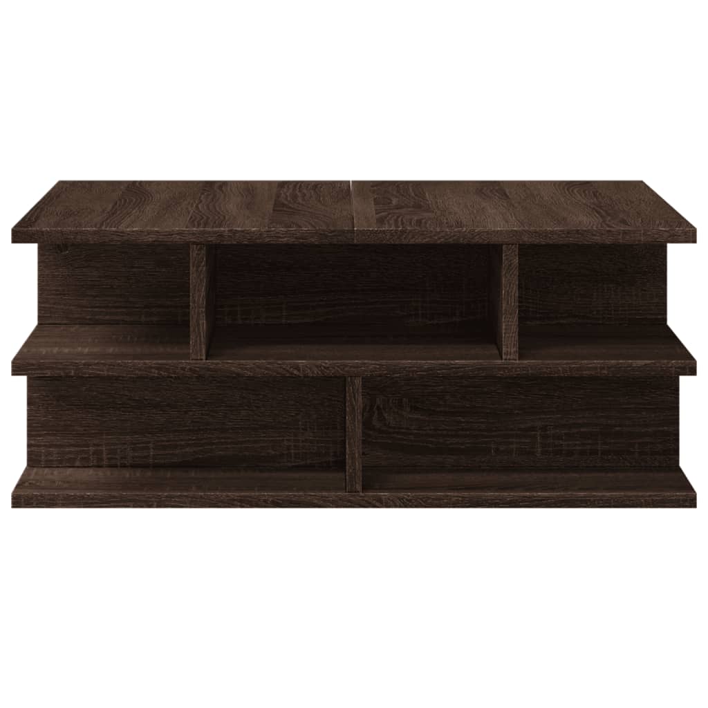Salongbord brun eik 70x70x29 cm konstruert tre