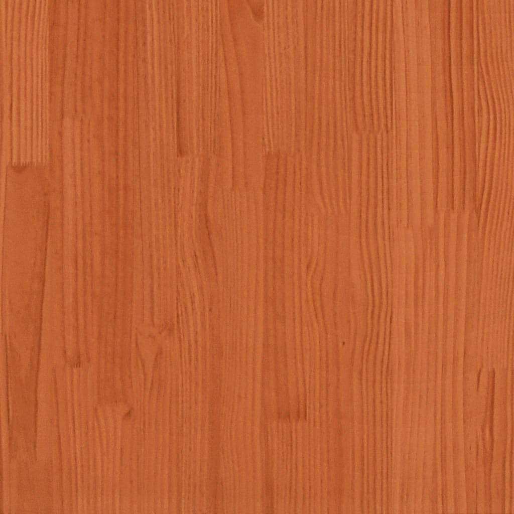 Barneseng med tak voksbrun 80x200 cm heltre furu