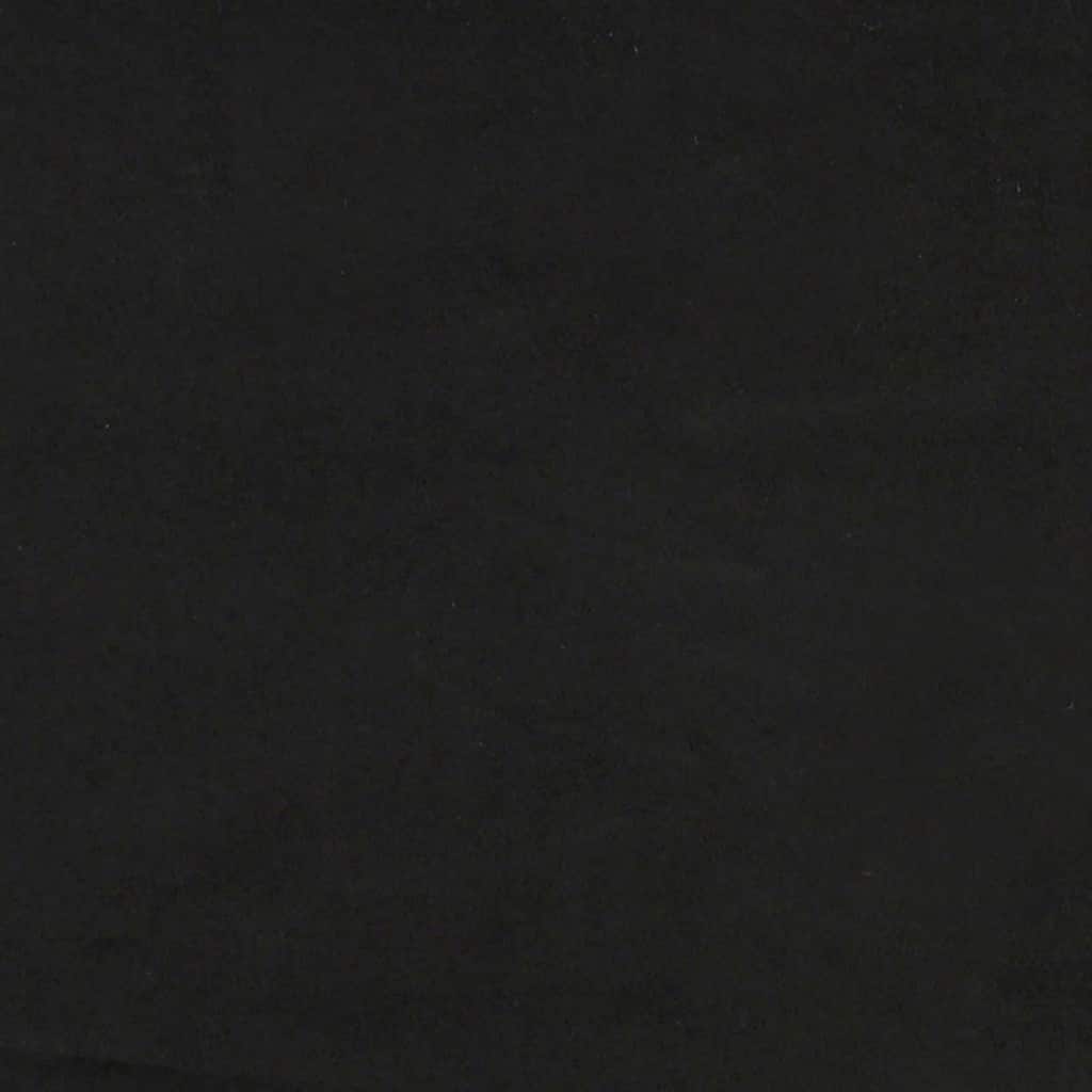 Sengeramme svart 90x200 cm fløyel