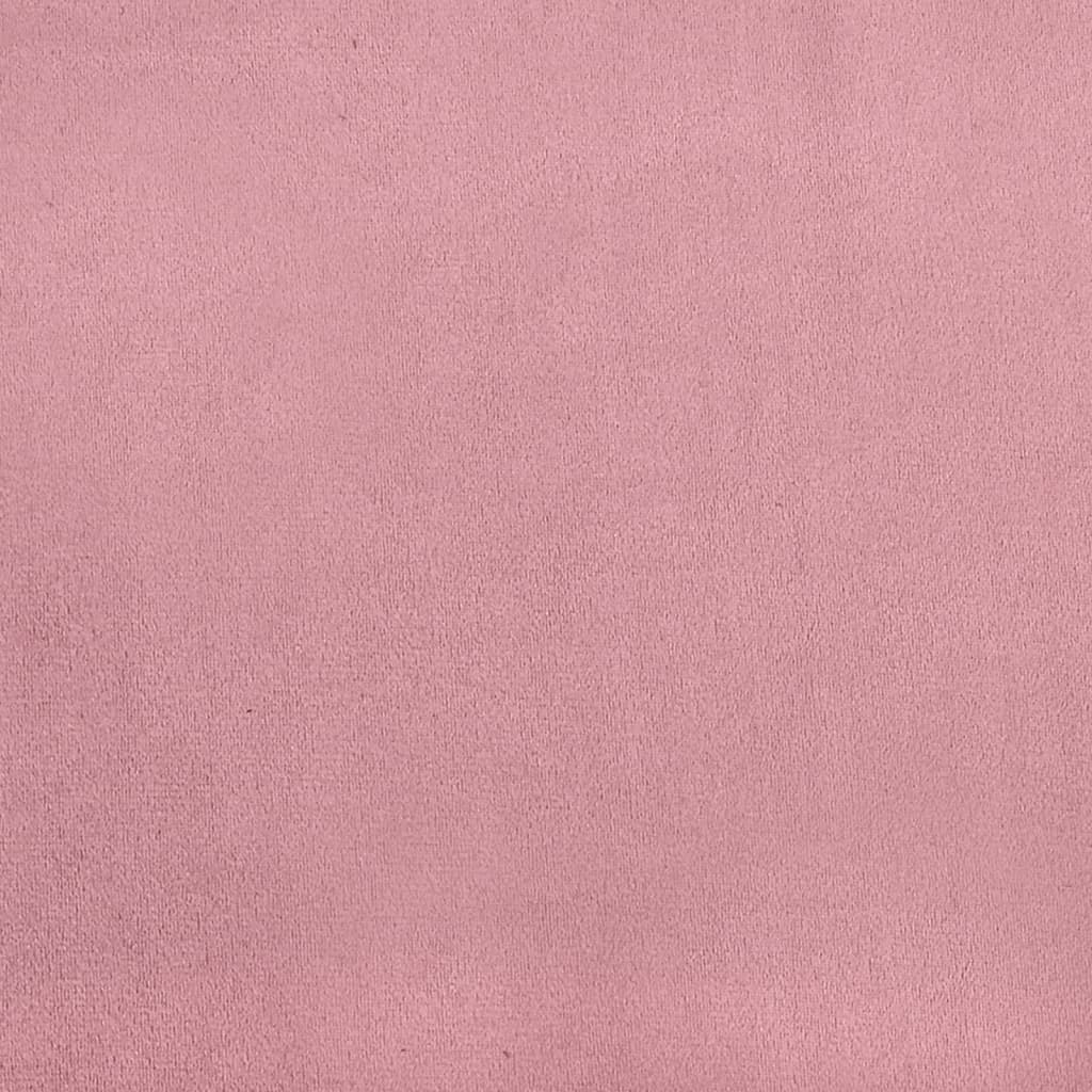 Sengeramme rosa 140x200 cm fløyel