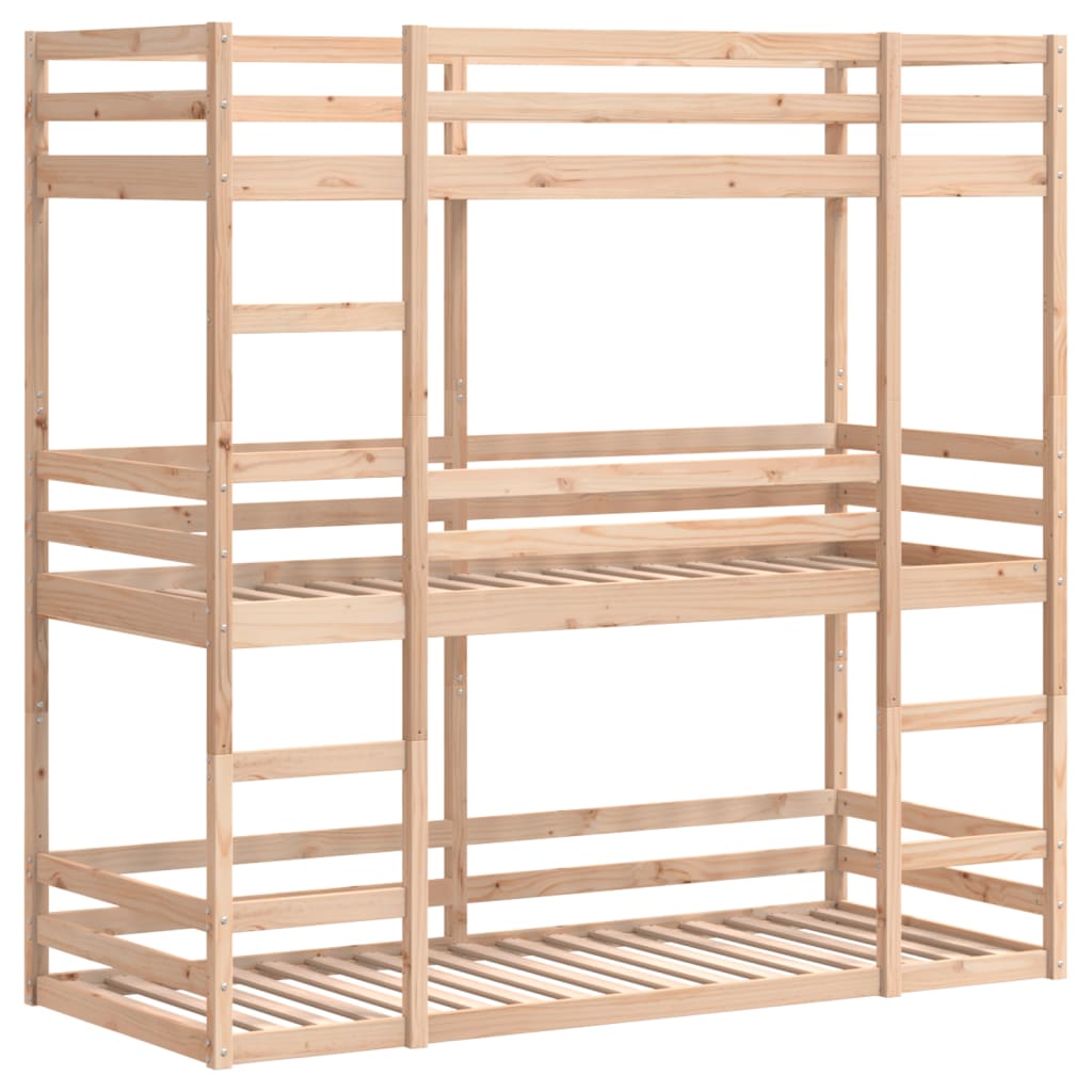 Trippel køyeseng 90x190 cm heltre furu