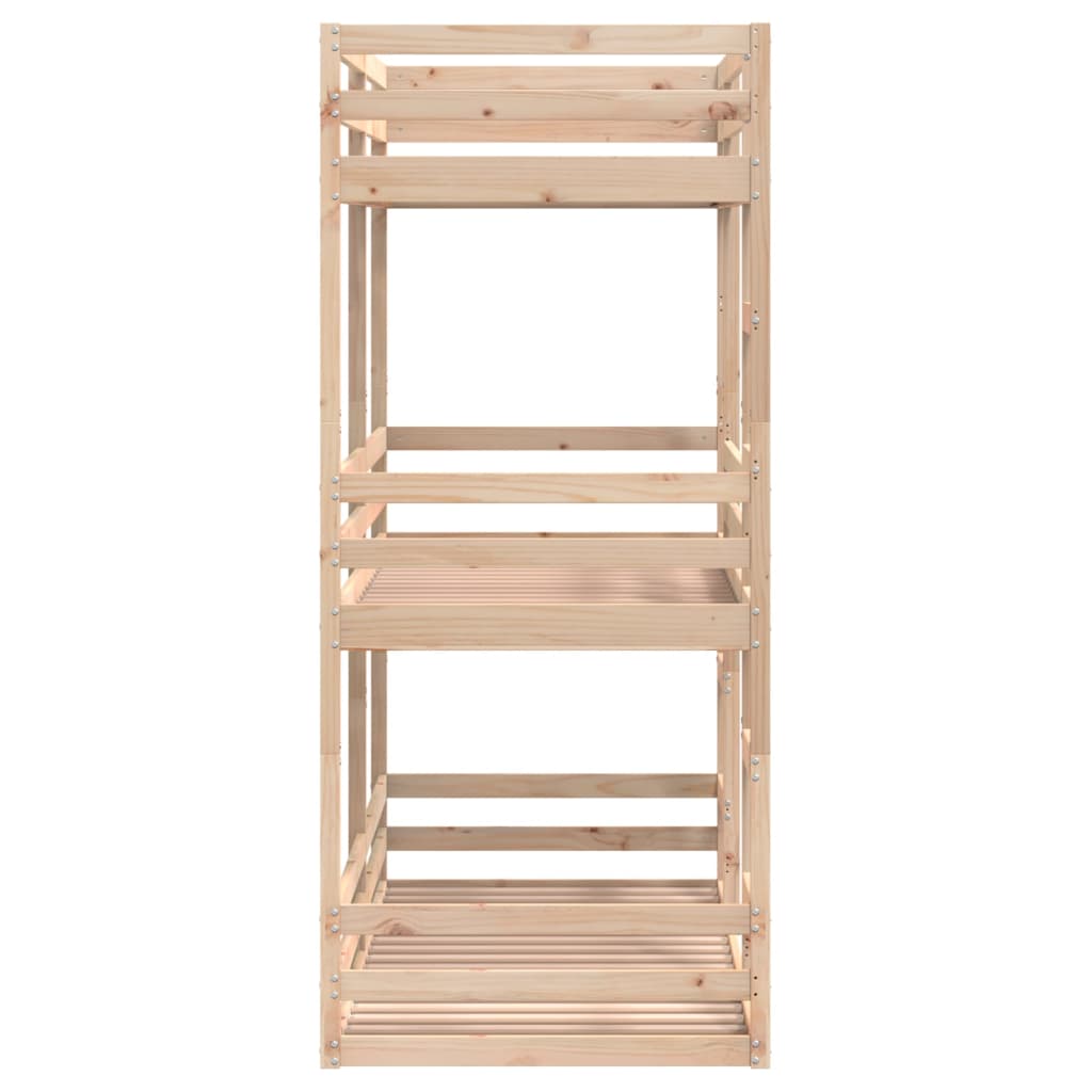 Trippel køyeseng 90x190 cm heltre furu