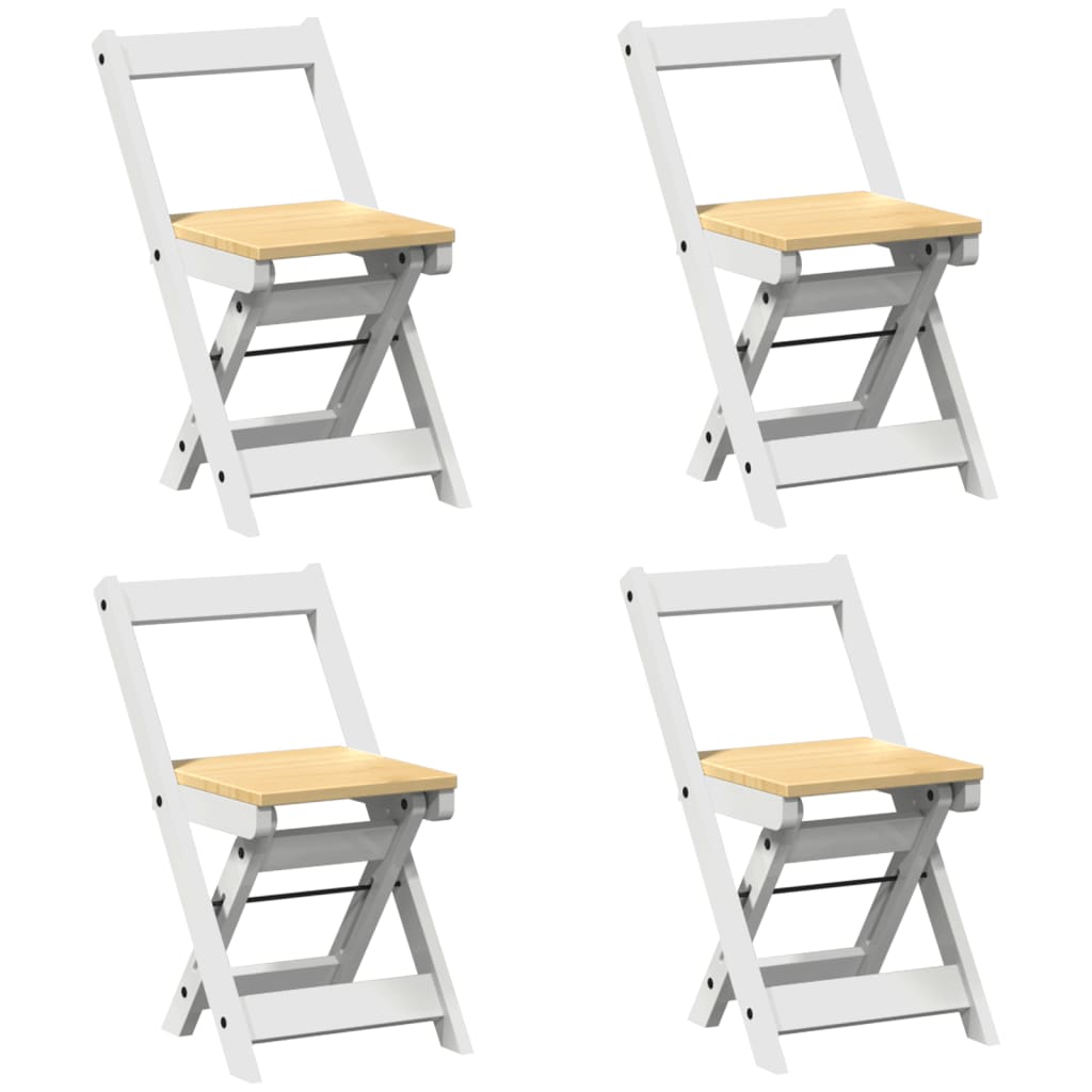 Sommerfugl spisegruppe 5 stk Corona sammenleggbar hvit furu