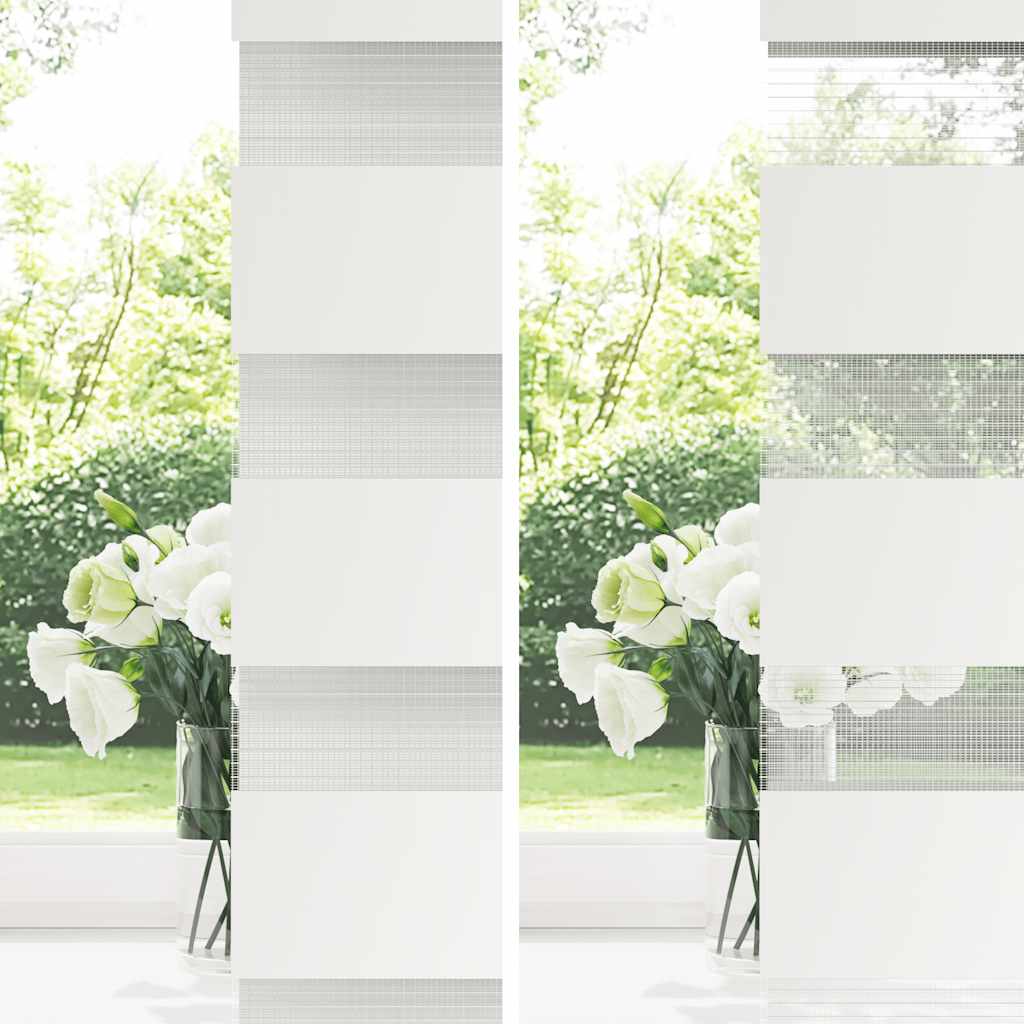 plisségardin lys grå 75x200 cm Stoff Bredde 74,4 cm Polyester
