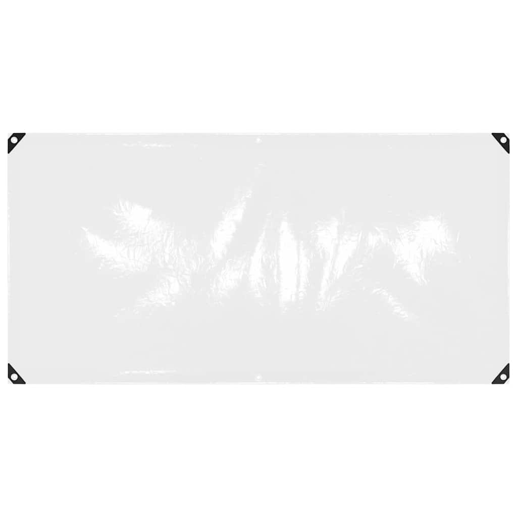 Klar presenning med maljer 1x2 m PVC