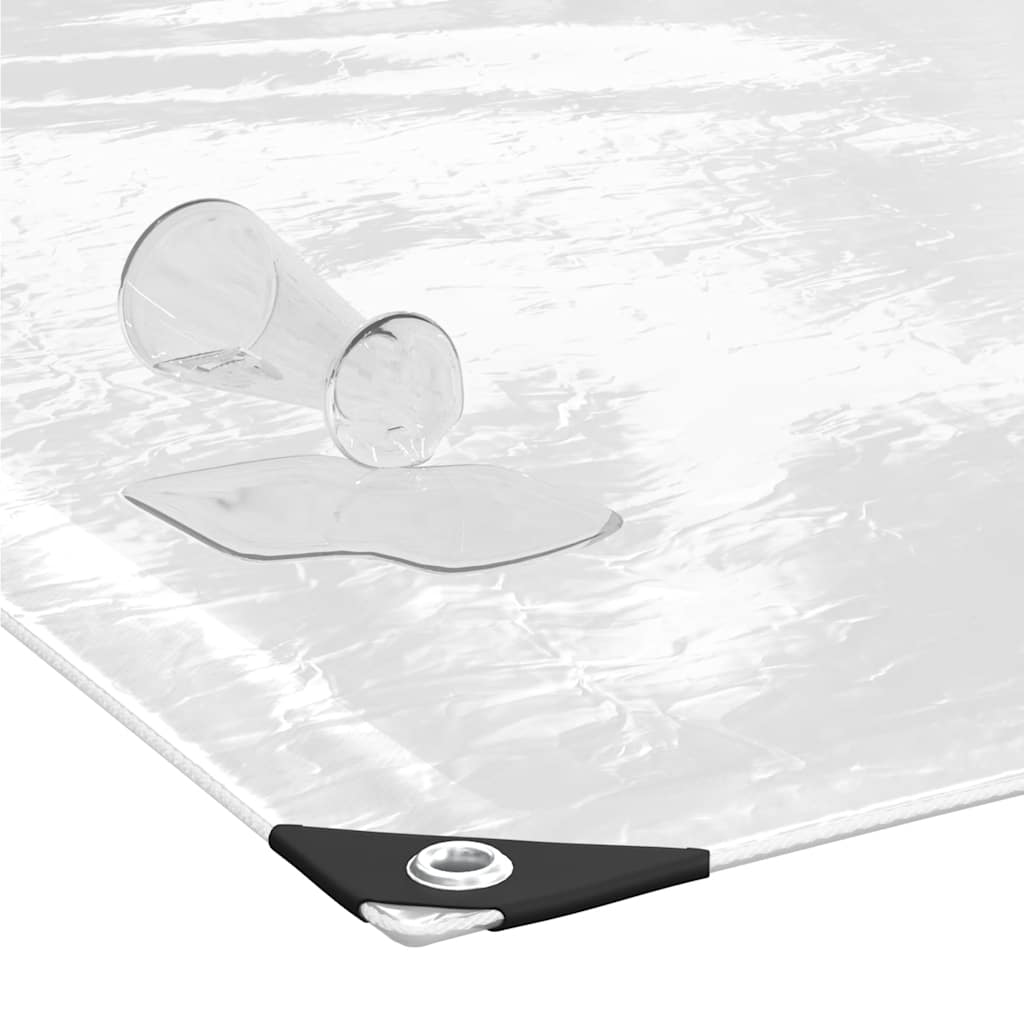 Klar presenning med maljer 1x2 m PVC