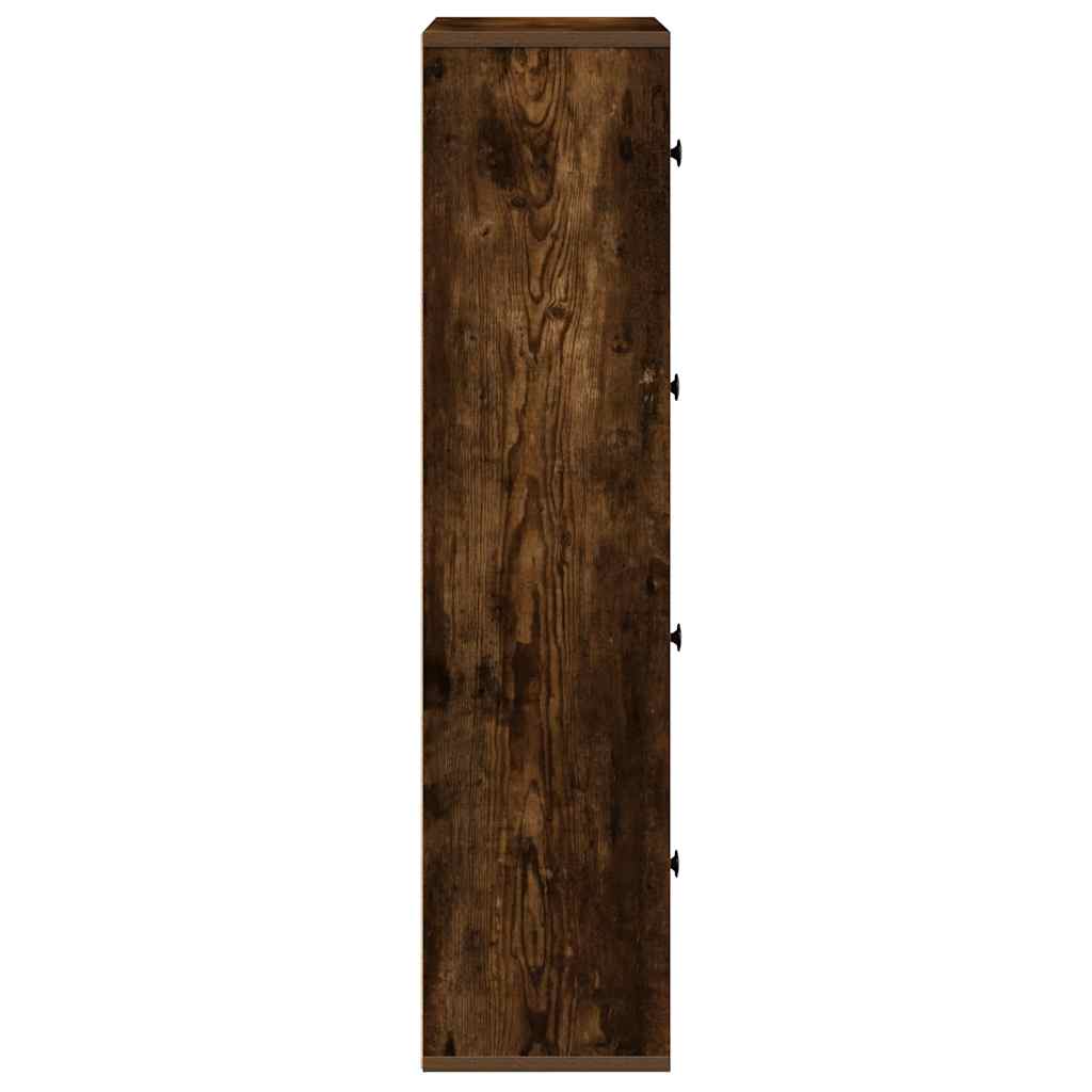 Bokhylle røkt eik 60x24x101,5 cm konstruert tre