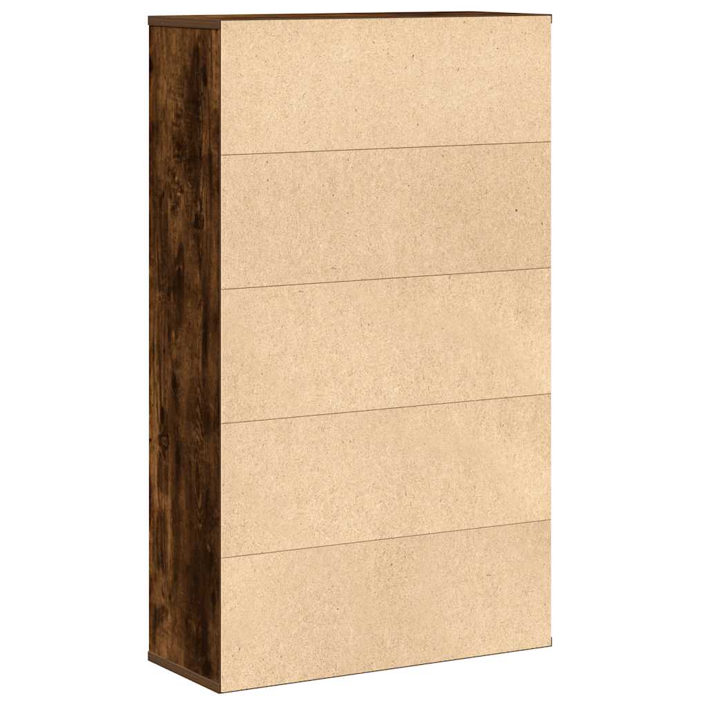 Bokhylle røkt eik 60x24x101,5 cm konstruert tre
