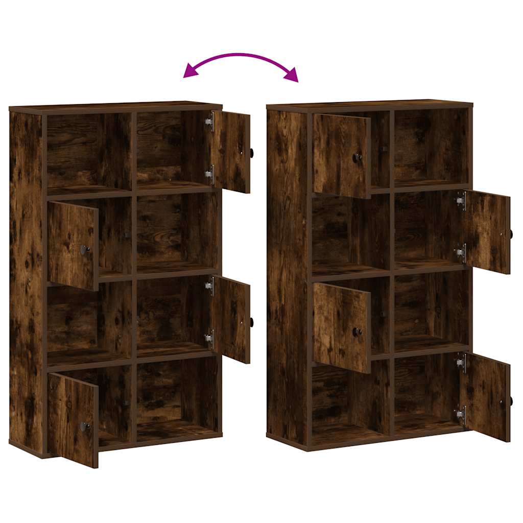 Bokhylle røkt eik 60x24x101,5 cm konstruert tre