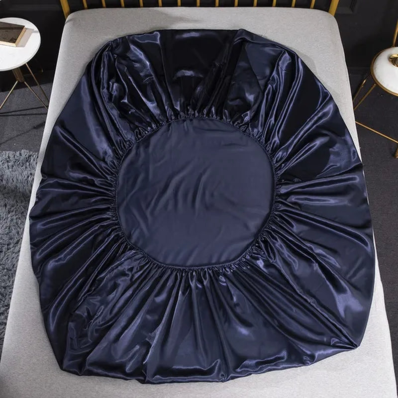 1/3/4 Pcs Silk Bedding Set Luxury Baby Twin Full Queen King Size Bed Sheets Set Satin Bed Sheets and Pillowcases Bedclothes Flat Fitted Sheets